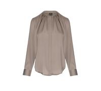 BOSS Bluse aus Stretch-Seide mit gerafften Details - Style Banorah, 50571073 Braun 40