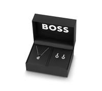 BOSS Set aus Halskette und Ohrringen in Geschenkbox - Style LIVE PRECIOUS GIFTSET, HB1570198 Silberfarben ONESI
