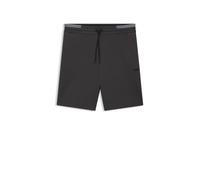 Sweatshorts BOSS GREEN "Shorts Zone", Herren, Gr. M, N-Gr, grau (dunkelgrau027), Sweatware, Obermaterial: 62% Baumwolle, 33% Polyester, 5% Elasthan, unifarben, casual, regular fit kniefrei, Hosen, mit