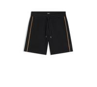 Sweatshorts BOSS "ICONIC", Herren, Gr. L, N-Gr, schwarz (schwarz 001), Obermaterial: 100% Baumwolle, casual, kniefrei, Hosen, mit Tunnelzug und Tape-Details (89748266-L) schwarz 001
