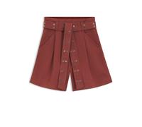 BOSS Shorts aus Stretch-Baumwolle mit Ösen-Gürtel - Style C_Tulina-D, 50556394 Dunkelrot 36