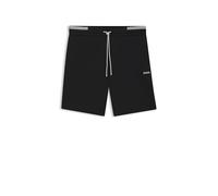 Sweatshorts BOSS GREEN "Zone", Herren, Gr. XL, N-Gr, schwarz (schwarz001), Sweatware, Obermaterial: 62% Baumwolle, 33% Polyester, 5% Elasthan, unifarben, casual, regular fit kniefrei, Hosen, mit Strei