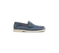 BOSS Loafer aus Veloursleder mit Logo-Prägung - Style Sienne_Loaf_sd_N, 50543083 Hellblau 45