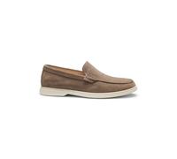 BOSS Loafer aus Veloursleder mit Logo-Prägung - Style Sienne_Loaf_sd_N, 50543083 Beige 43