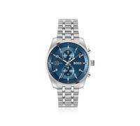 BOSS Chronograph mit blauem Zifferblatt und Edelstahlarmband - Style SKYTRAVELLER, 58564955 Silberfarben ONESI