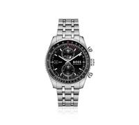BOSS Skytraveller Pro Uhr mit schwarzem Zifferblatt und Saphirglas - Style SKYTRAVELLER, 58858227 Silberfarben ONESI