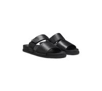 BOSS Slides aus Leder mit Klettverschlussriemen - Style Hedrik_Slon_budstr, 50563153 Schwarz 40
