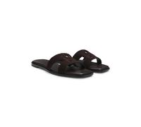 BOSS Slides aus Veloursleder mit gesticktem Double-B-Monogramm - Style Charlize_SaMu10_SBHF, 50563333 Dunkelbraun 40