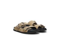 BOSS Slides aus Veloursleder mit zwei Schnallenriemen - Style Freyah_Slide_SDBK, 50568576 Beige 41