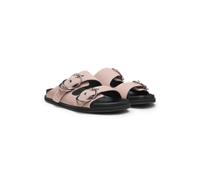 BOSS Slides aus Veloursleder mit zwei Schnallenriemen - Style Freyah_Slide_SDBK, 50568576 Hellrosa 39