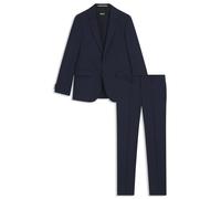 BOSS Slim-Fit Anzug aus fein gemusterter Schurwolle - Style H-Houston-2Pcs-252, 50546097 Dunkelblau 46