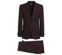 BOSS Slim-Fit Anzug aus fein gemusterter Schurwolle - Style H-Houston-2Pcs-263, 50576182 Dunkelrot 52