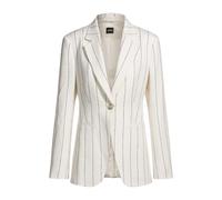 BOSS Slim-Fit Blazer aus gestreiftem Leinen-Mix mit Bouclé-Struktur - Style Jia6, 50537464 Weiß gemustert 40