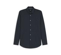 BOSS Slim-Fit Business-Hemd aus elastischer Popeline - Style H-HANK-S-K-C1-263, 50567063 Blau gemustert 42