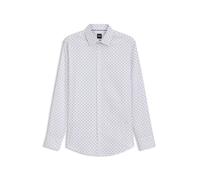BOSS Slim-Fit Business-Hemd aus Stretch-Baumwolle - Style H-HANK-K-C1-261, 50567345 Weiß gemustert 42