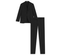 BOSS Slim-Fit Dreiteiler aus gemusterter Schurwolle - Style H-Huge-3Pcs-253, 50551771 Schwarz 52