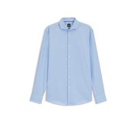 BOSS Slim-Fit Hemd aus Baumwoll-Twill mit filigranem Muster - Style H-HANK-spr-B1-C1-253, 50545917 Hellblau 43