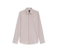 BOSS Slim-Fit Hemd aus bedrucktem Baumwoll-Twill - Style H-HANK-kent-C1-214, 50545256 Beige gemustert 38