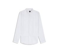 BOSS Slim-Fit Hemd aus bügelleichtem Baumwoll-Satin - Style H-HANK-W-TUX3-DC-254, 50550662 Weiß 38