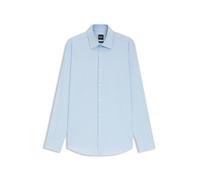 BOSS Slim-Fit Hemd aus elastischer Baumwoll-Popeline mit bügelleichtem Finish - Style H-HANK-K-C3-261, 50555668 Hellblau 43