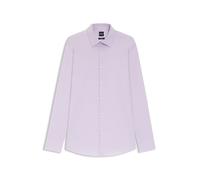 BOSS Slim-Fit Hemd aus elastischer Baumwoll-Popeline mit bügelleichtem Finish - Style H-HANK-kent-C1-214, 50469345 Flieder 43