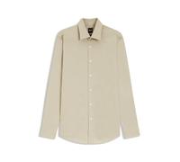 BOSS Slim-Fit Hemd aus elastischer Baumwoll-Popeline mit bügelleichtem Finish - Style H-HANK-kent-C1-214, 50469345 Hellbeige 40