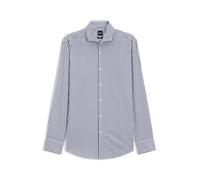 BOSS Slim Fit Hemd dunkelblau, Gestreift