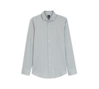 BOSS Slim-Fit Hemd aus gestreifter Stretch-Baumwolle mit bügelleichtem Finish - Style H-HANK-SP-C1-261, 50567021 Grün gestreift 43