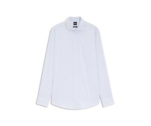 BOSS Slim-Fit Hemd aus gestreifter Stretch-Baumwolle mit bügelleichtem Finish - Style H-HANK-SP-C1-261, 50556377 Blau gestreift 40