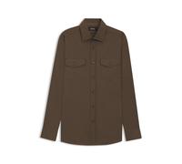 BOSS Slim-Fit Hemd aus in Italien gefertigtem Baumwoll-Mix - Style L-HAYS-SPREAD-2P-253, 50555116 Khaki 39