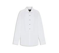 BOSS Slim-Fit Hemd aus in Italien gefertigter Baumwoll-Popeline - Style L-HAYS-TUXSPREAD-254, 50550334 Weiß 41