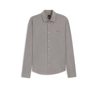 BOSS Slim-Fit Hemd aus meliertem Baumwoll-Jersey - Style Mysoft_2_M, 50519748 Hellgrün S
