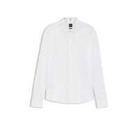 BOSS Slim-Fit Hemd aus meliertem Baumwoll-Jersey - Style Mysoft_2_M, 50519748 Weiß M