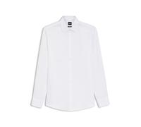 BOSS Slim-Fit Hemd aus Twill aus einem Leinen-Mix - Style H-HANK-K-C1-261, 50562110 Weiß 44