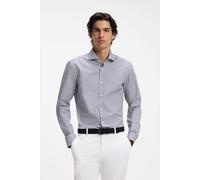 BOSS Slim-Fit Hemd aus gestreifter Stretch-Baumwolle mit bügelleichtem Finish - Style H-HANK-SP-C1-261, 50567021 Blau gestreift 42