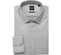 BOSS Slim Fit Hemd silber, Einfarbig