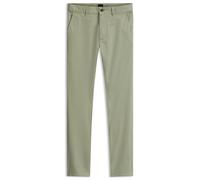 BOSS Slim-Fit Hose aus überfärbtem elastischem Satin - Style Chino_slim, 50510933 Hellgrün 36/32