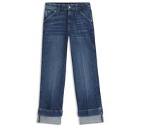 BOSS Slim-Fit Jeans aus indigoblauem Stretch-Denim mit umgeschlagenen Hosensäumen - Style PARKWAY SLIM STRAIGH, 50552428 Blau 27/32