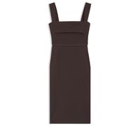 BOSS Slim-Fit Jersey-Kleid mit Lagen-Detail - Style Drapera, 50557444 Dunkelbraun 32