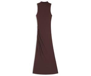 BOSS Slim-Fit Jersey-Kleid mit Raffungen - Style Eylai, 50557369 Dunkelbraun L