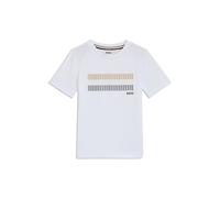 BOSS Slim-Fit Kids-T-Shirt aus Baumwolle mit Signature-Streifen-Print - Style J52035/10P04A, J52035 Weiß 114