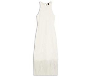 BOSS Slim-Fit Kleid mit floralem Muster und Fransen-Saum - Style C_Farseille, 50559734 Natur XS