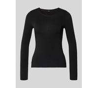 BOSS Langärmeliges Slim-Fit Unterhemd mit Picot-Details - Style B.PURE LS TOP, 50550091 Schwarz XS