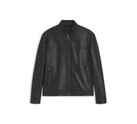 BOSS Slim-Fit Lederjacke mit Biker-Details - Style Joslay1, 50566585 Schwarz 56
