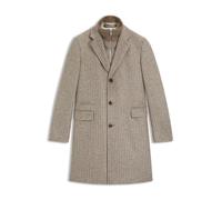 BOSS Slim-Fit Mantel mit herausnehmbarem Innen-Layer - Style H-Hyde-J-Bib-Pad-254, 50551612 Beige gemustert 48