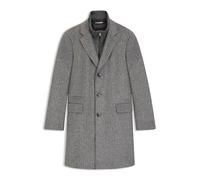 BOSS Slim-Fit Mantel mit herausnehmbarem Innen-Layer - Style H-Hyde-J-Bib-Pad-254, 50551612 Grau gemustert 46