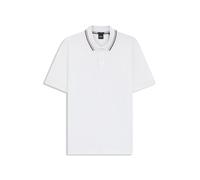 BOSS Slim-Fit Poloshirt aus Baumwolle mit gestreiftem Kragen - Style Penrose 38, 50469360 Weiß 4XL