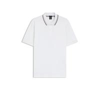 BOSS Slim-Fit Poloshirt aus Baumwolle mit gestreiftem Kragen - Style Penrose 38, 50469360 Weiß XXL