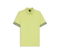 BOSS Slim-Fit Poloshirt aus Baumwolle mit gestreiften Ärmelbündchen - Style Polo Zone, 50544448 Hellgrün XXXL