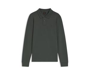 BOSS Slim-Fit Poloshirt aus elastischem Baumwoll-Piqué - Style Passerby, 50507704 Dunkelgrün XXXL